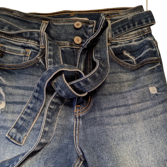 Kancan Sofina Ultra High Rise Belted Blue Jean - Picture 3 of 5